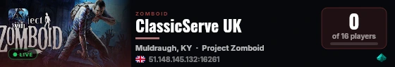 ClassicServe UK live status badge