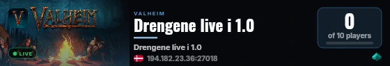 Drengene live i 1.0 live status badge
