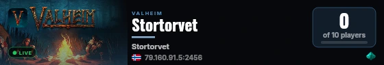 Stortorvet live status badge