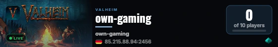 own-gaming live status badge