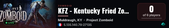 KFZ - Kentucky Fried Zomboids live status badge