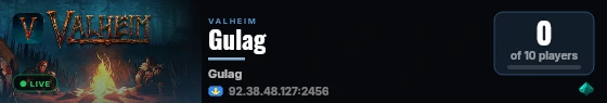 Gulag live status badge