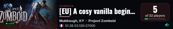 [EU] A cosy vanilla beginner world :) [PVE] live status badge