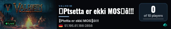 ├₧etta er ekki MOS├ô!!! live status badge
