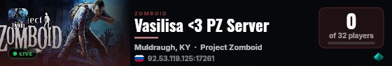 Vasilisa <3 PZ Server live status badge