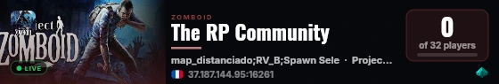 The RP Community live status badge