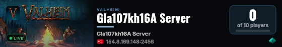 Gla107kh16A Server live status badge