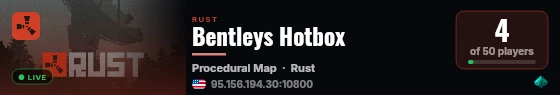 Bentleys Hotbox live status badge