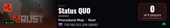 Status QUO live status badge