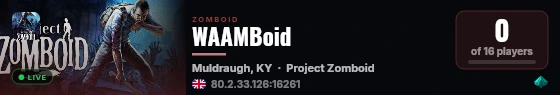 WAAMBoid live status badge