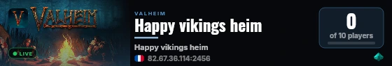 Happy vikings heim live status badge