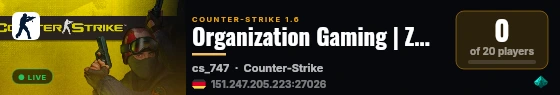 Organization Gaming | Zmurke live status badge