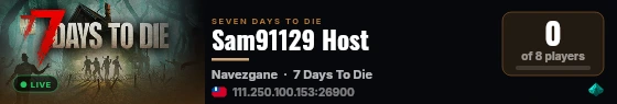 Sam91129 Host live status badge