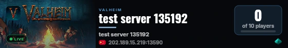 test server 135192 live status badge