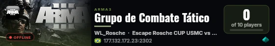 Grupo de Combate Tático live status badge