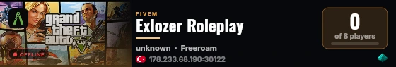 Exlozer Roleplay live status badge