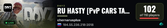 RU HASTY [PvP CARS TACTICAL] live status badge
