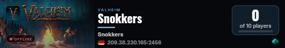 Snokkers live status badge