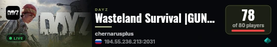 Wasteland Survival |GUN+|US|SNIPER|BASES| live status badge