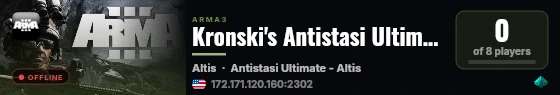 Kronski's Antistasi Ultimate live status badge