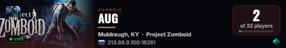 AUG live status badge