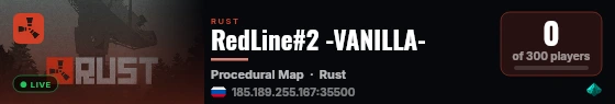 RedLine#2 -VANILLA- live status badge