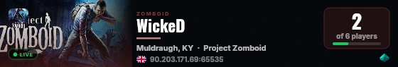 WickeD live status badge