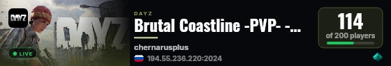 Brutal Coastline -PVP- -HC- -NO SAFEZONE- -NO TRADERS- live status badge