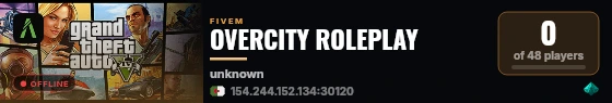 OVERCITY ROLEPLAY live status badge