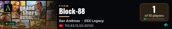 Block-88 live status badge