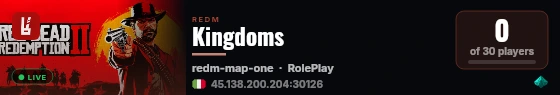 Kingdoms live status badge
