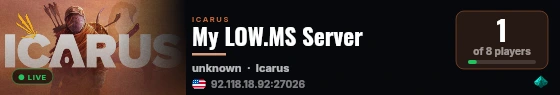 My LOW.MS Server live status badge