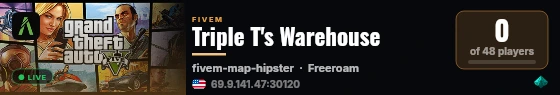 Triple T's Warehouse live status badge