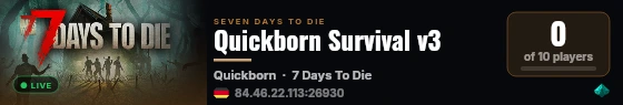 Quickborn Survival v3 live status badge