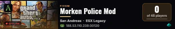 Morken Police Mod live status badge