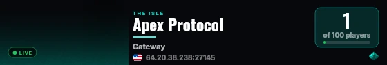 Apex Protocol live status badge