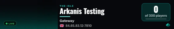 Arkanis Testing live status badge