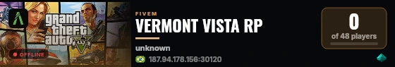 VERMONT VISTA RP live status badge
