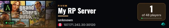 My RP Server live status badge