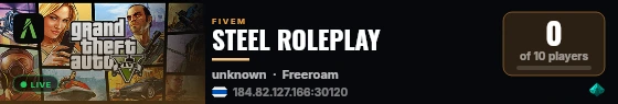 STEEL ROLEPLAY live status badge