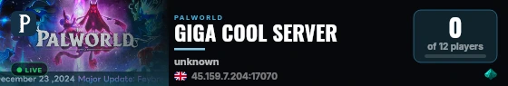 GIGA COOL SERVER live status badge