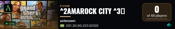 ^2AMAROCK CITY ^3❄️ live status badge