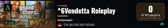 ^6Vendetta Roleplay live status badge