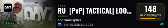 RU  [PvP| TACTICAL| LOOT| BANDITRY| COMMVANILLA] live status badge