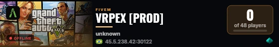 VRPEX [PROD] live status badge