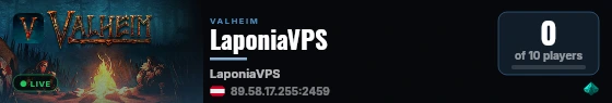 LaponiaVPS live status badge