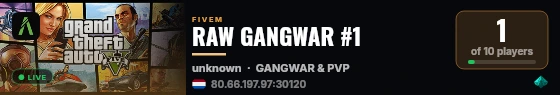 RAW GANGWAR #1 live status badge