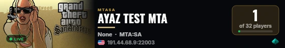 AYAZ TEST MTA live status badge