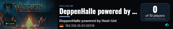 DeppenHalle powered by Host-Unlimited.de live status badge