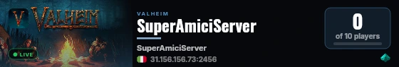 SuperAmiciServer live status badge
